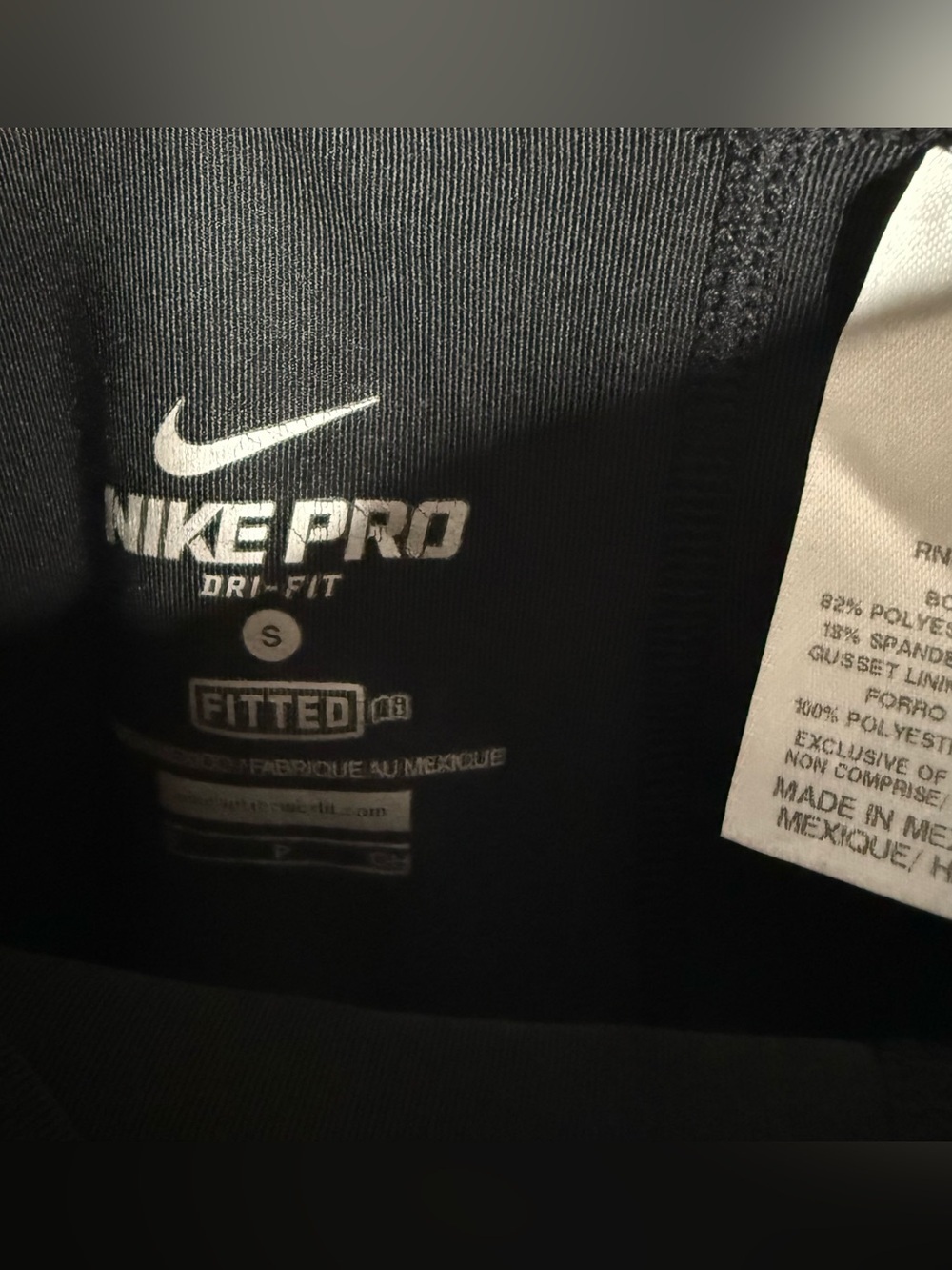 Nike Black Women's Athletic Compression Shorts with Swoosh - Picture 5 of 7